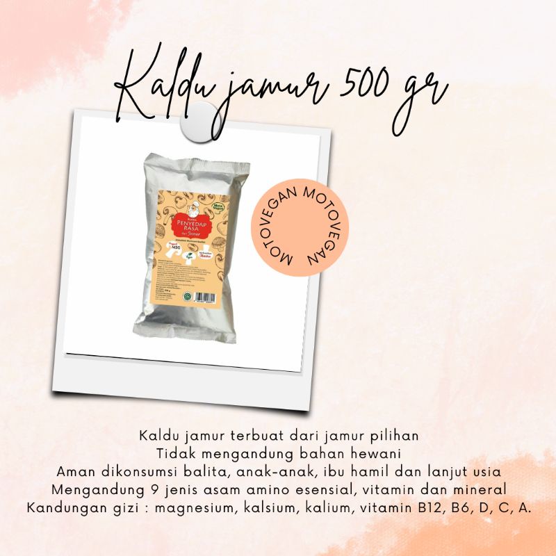 

Motovegan Kaldu Jamur non MSG