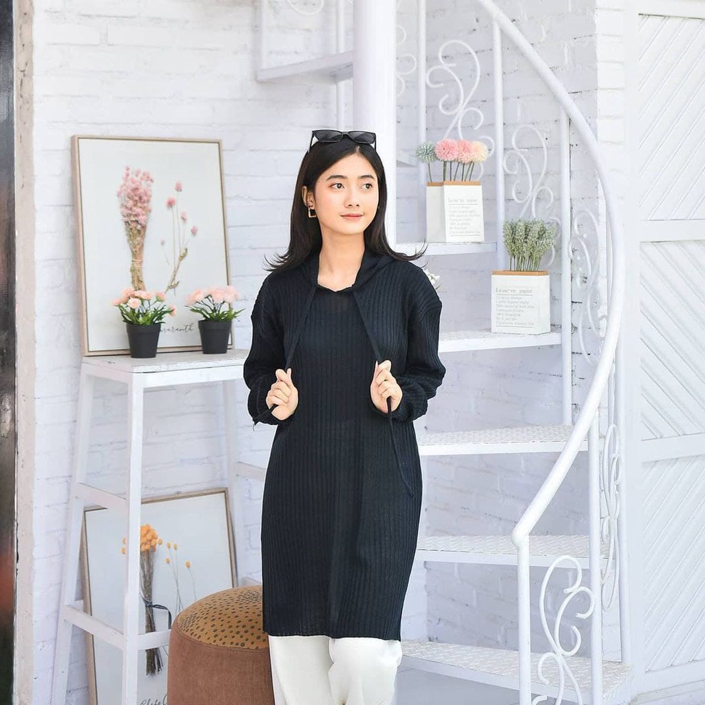 Nara Grosir - Zarra Long Hodie | Fashion Terkini | Sweater Termurah