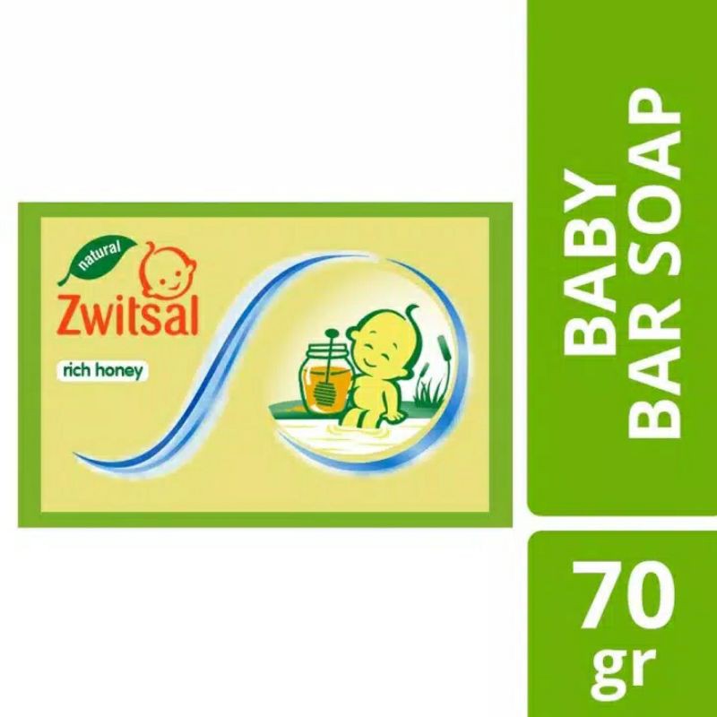 Zwitsal Natural Baby Bar Soap Milk &amp; Honey / Classic 70gr 70 gr  Sabun Bayi Batangan