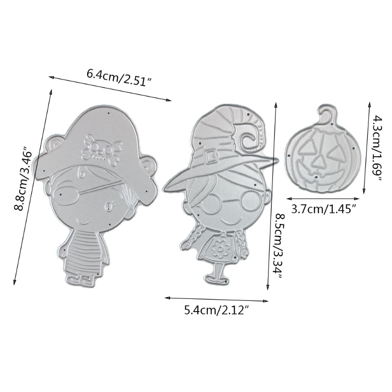 Cetakan Stensil Cutting Dies Motif Labu Halloween Bahan Metal Untuk Scrapbook / Craft DIY / Embossing