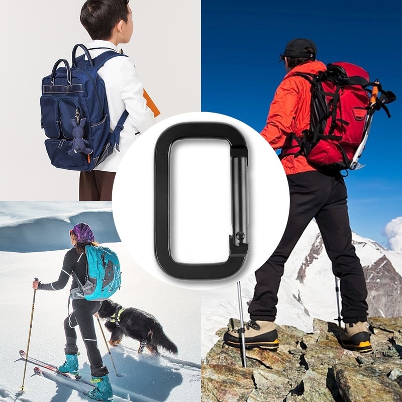1 Pc Gantungan Kunci Carabiner Bentuk Kotak Untuk Camping