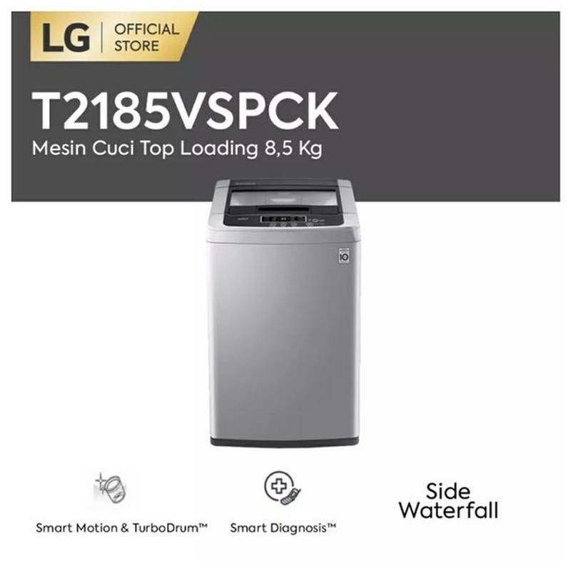 Mesin cuci LG Top loading 8,5 kg T2185VSPCK smart inverter