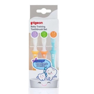 PIGEON Baby Training ToothBrush Set Isi 3 - Sikat Gigi Anak