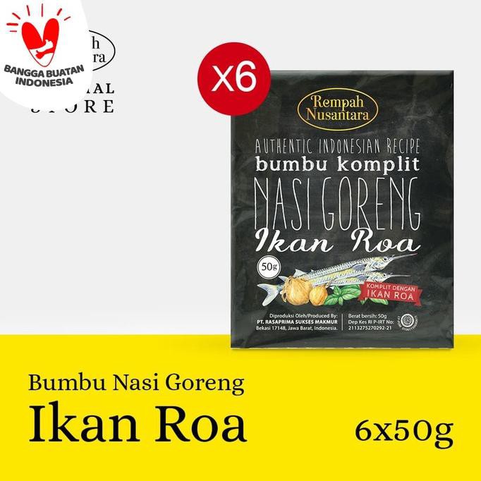 

READY BAYAR DITEMPAT REMPAH NUSANTARA BUMBU NASI GORENG ROA (50 GRAM) 6 SACHET TERBAIK Kode 1175