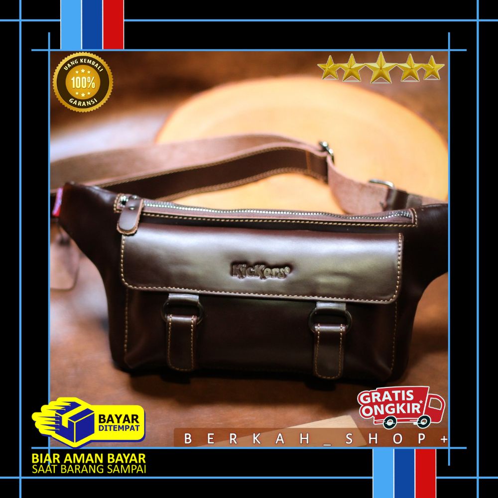Tas Pinggang Waistbag Selempamg Kulit Asli Pria Slempang Slingbag Waist Bag Weistbag Weisbag Pingang