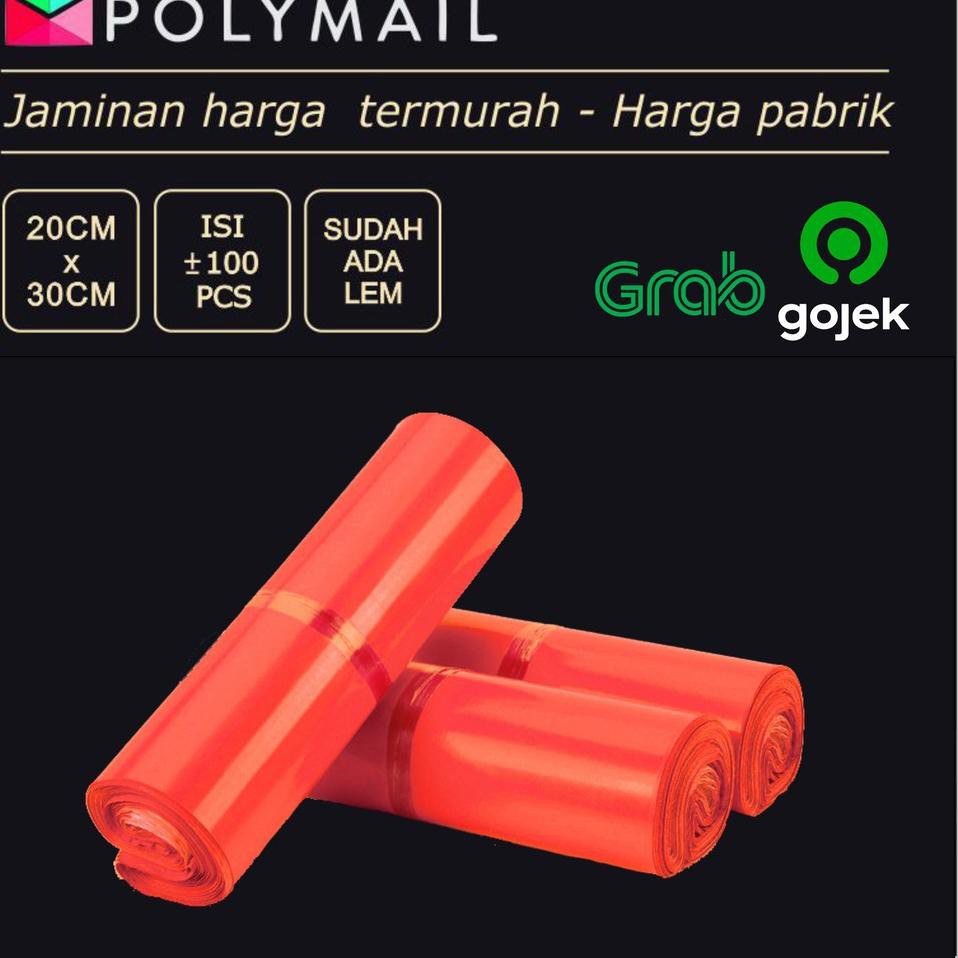 

Best Produk VREWJ POLYMAILER ±100PCS 20x30CM MERAH ORANGE PREMIUM GLOSSY PLASTIK POLYMAILER RED ORAN