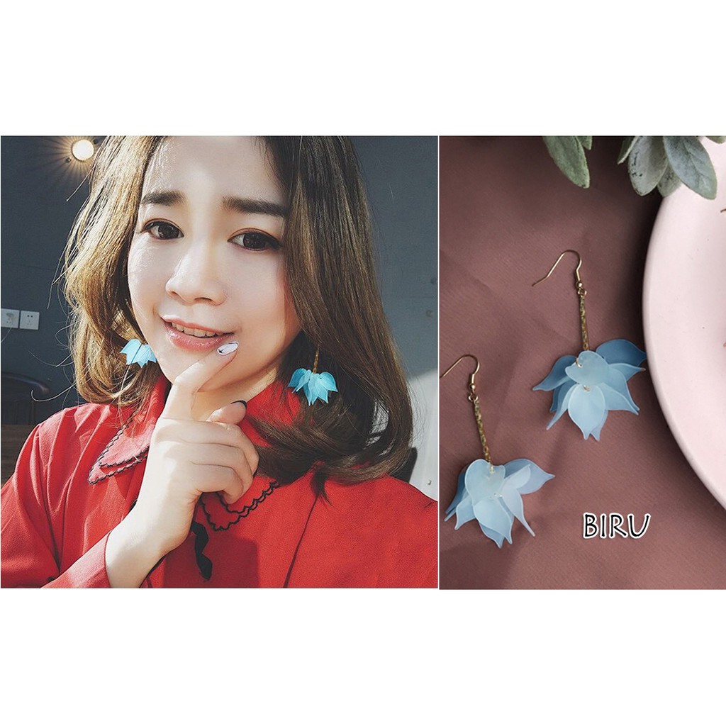 ANTING PANJANG HOOKS WANITA KEKINIAN STYLE KOREA  MODEL DAUN MISS 10