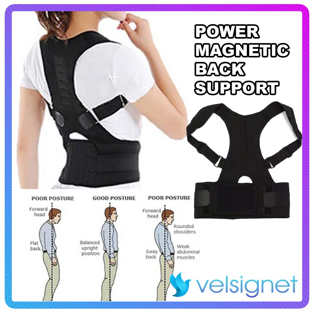 Jual [KORSET TUBUH] POWER MAGNETIC BACK SUPPORT POSTUR CORRECTION ...