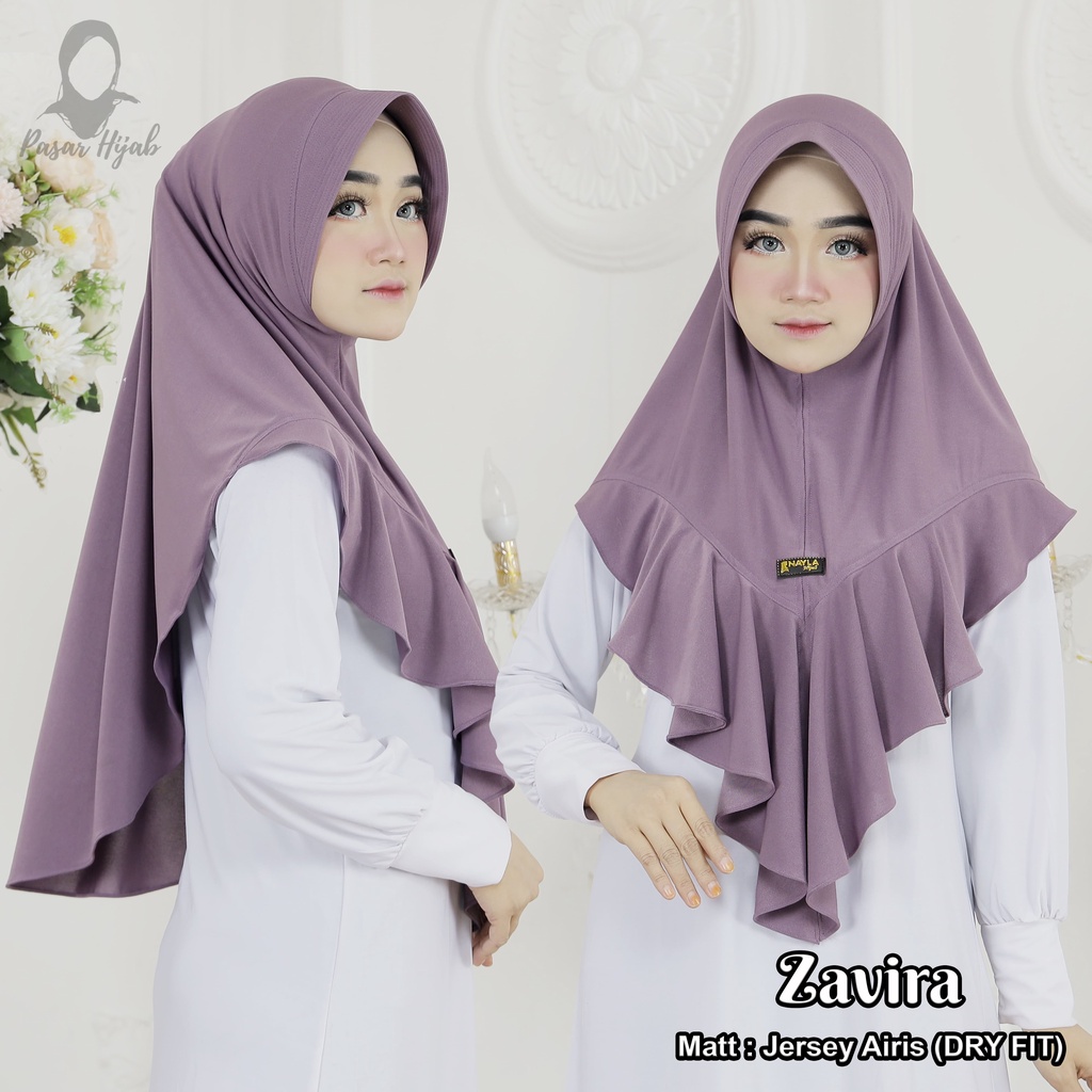 Kerudung Instan Jersey ZAVIRA Hijab Instan Jersey Airis Jilbab Bergo Termurah Pasar Hija'b