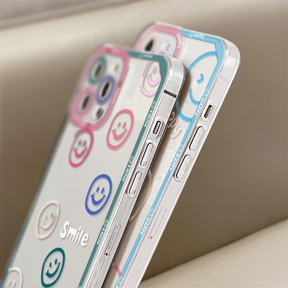 Casing TPU Samsung Galaxy A12 A13 A22 A73 A53 S22 A72 4G / 5G A52 A52S A32 A21S A71 A51 A50 A50S A30S S22 Ultra21 S30 Motif Smiley Feul