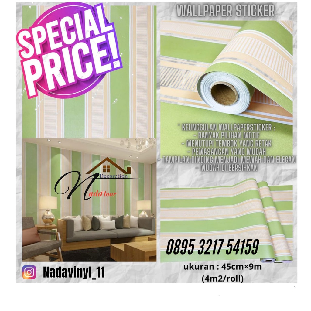 Wallpaper Sticker Dinding Korea Premium Waterproof