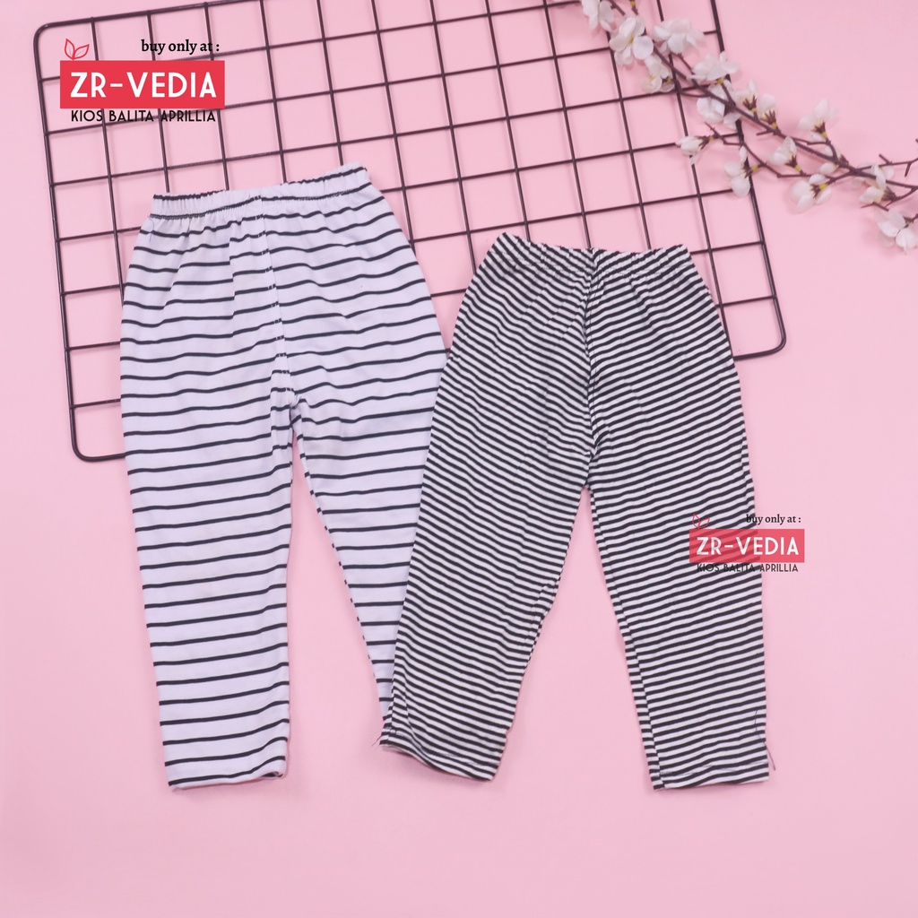 Legging Motif Salur uk 1-2 Tahun / Celana Salur Panjang Anak Perempuan Legging Pants Ketat Murah