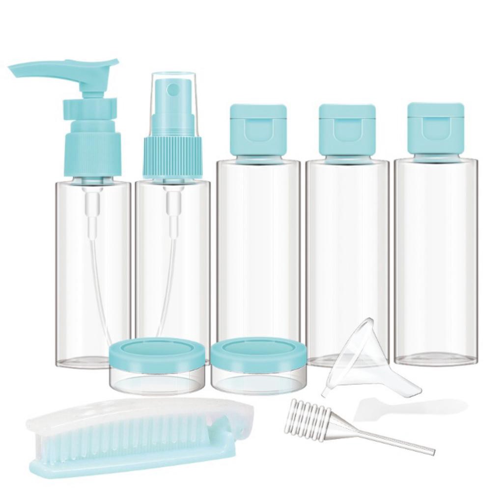 MINISO TRAVEL BOTTLE SET ISI 11 ITEM /BOTOL KOSONG/MINISO JAPAN GOOD