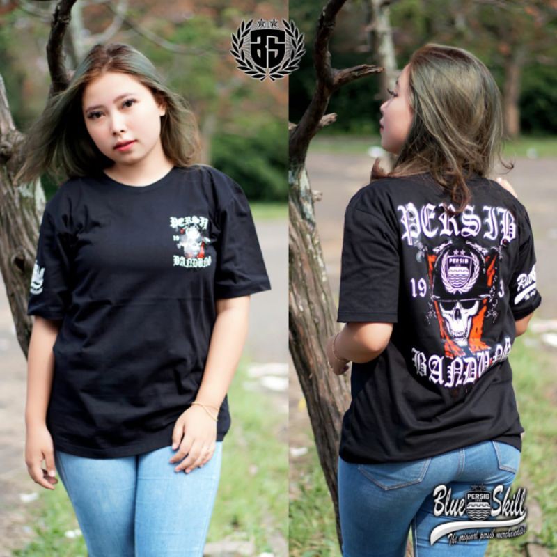 Kaos persib pendek / kaos persib skull bandung 1933 / kaos persib untuk pria dan wanita / kaos originalblueskill