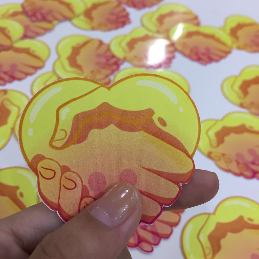 

Stiker Bontak A3+ Cutting Die Cut/Putus D 5cm Potong bentuk Bulat