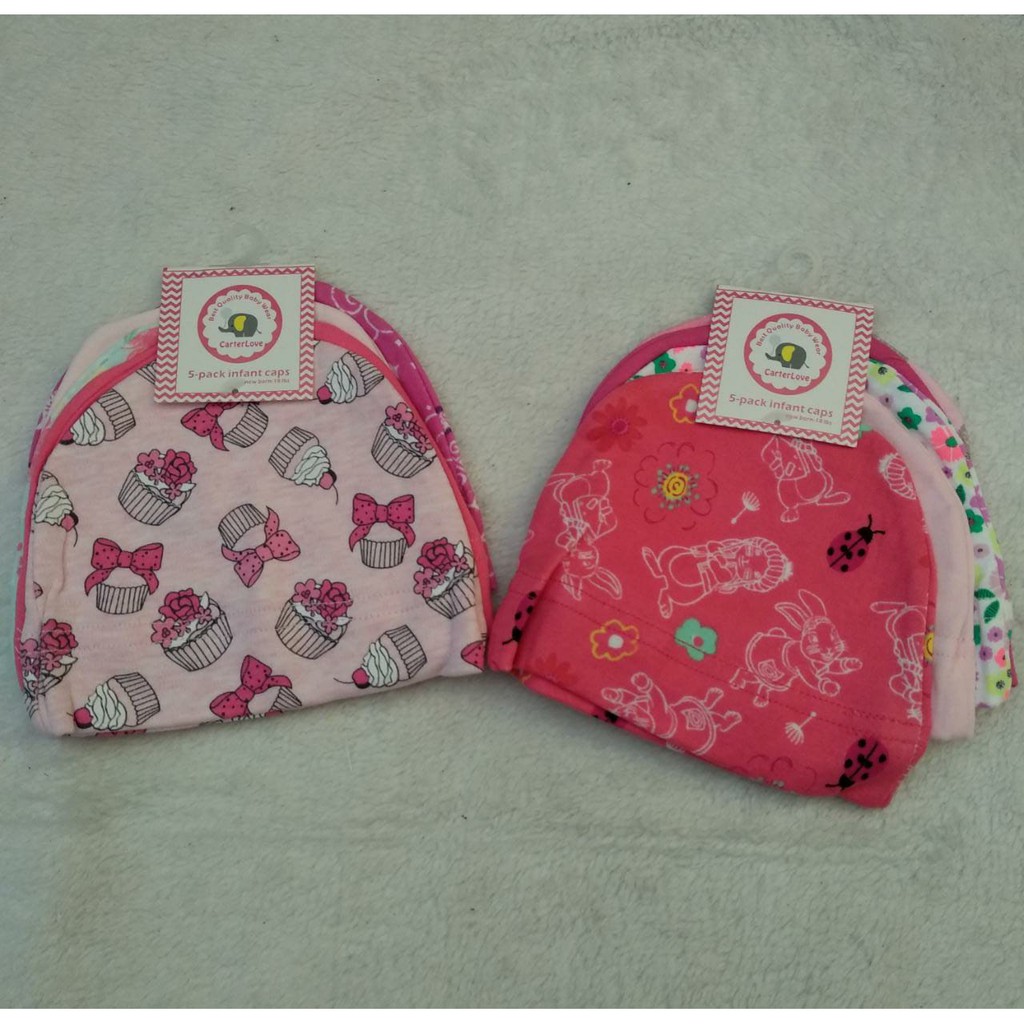 BABY GIRL !!TOPI BAYI NEWBORN by CARTER 5in1