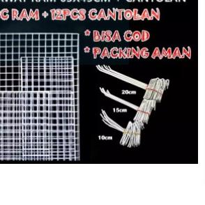 ➯ Kawat Ram 65x45 Cm 3mm- Rak Display Aksesoris HP - Rak Gantung putih ○