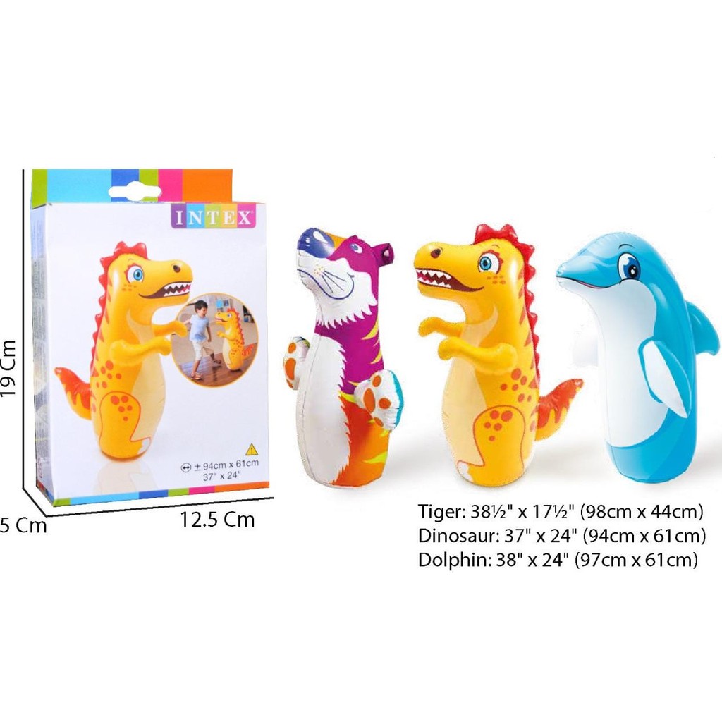 Mainan Anak Samsak Tinju Intex44669 3D Bop Bags Animal Dino -Tiger - Mainan Anak