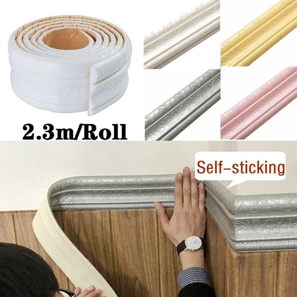 Nickolas1 Stiker Dinding Tahan Air 2.3M /Roll Kamar Mandi Ruang Tamu Vintage Self Adhesive Borders