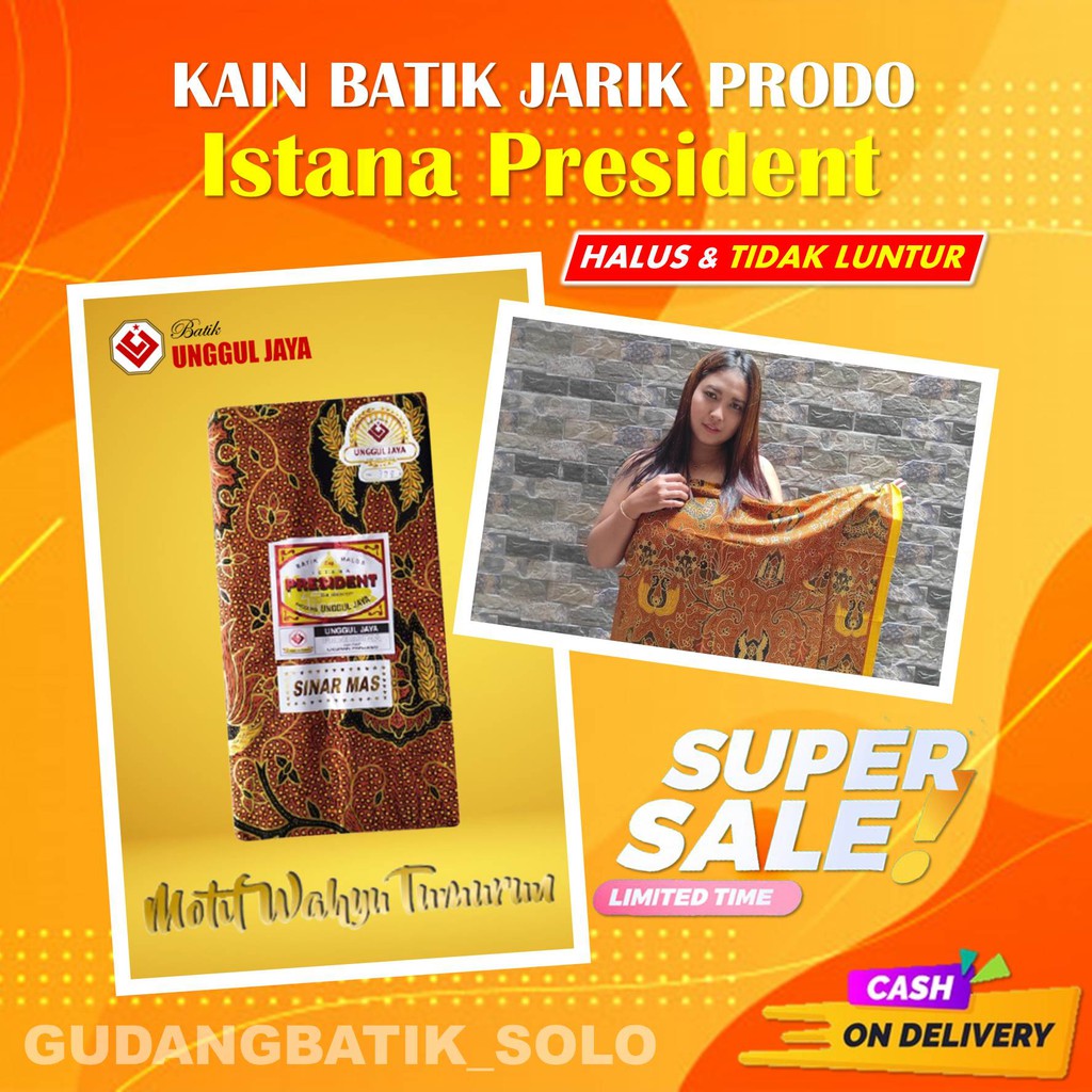 KAIN BATIK JARIK PRODO METERAN CAP TULIS MODERN BAHAN KUALITAS PREMIUM HALUS MOTIF WAHYU TUMURUN