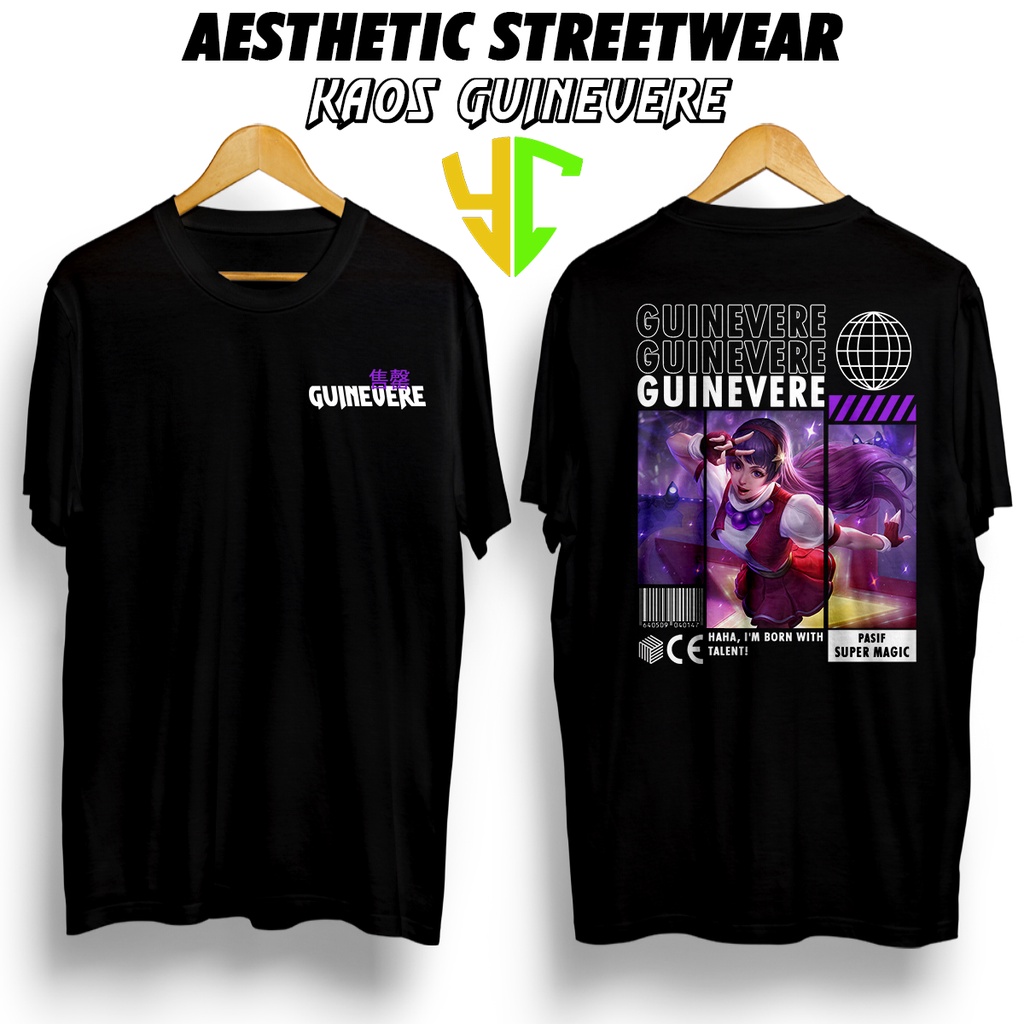 YC Kaos StreetWear Hero ML (GUINEVERE KOF) Bisa Request Hero, Kaos Pendek Pria Kaos Premium Kaso Str