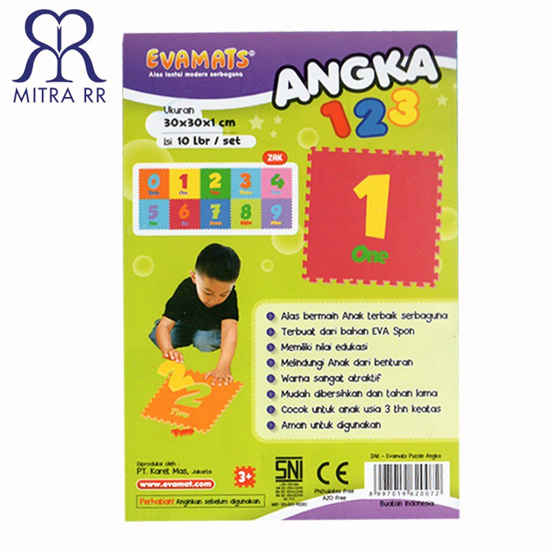 Karpet Puzzle Evamats Angka 123 Puzzle Edukasi Anak Matras Alas Lantai