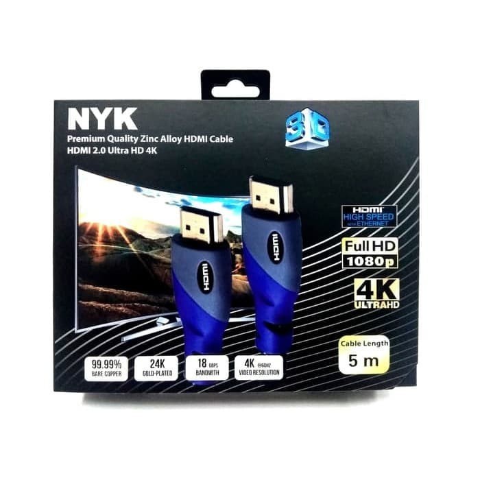 NYK Kabel HDMI 5Meter Versi 2.0 Full HD 4K 1080P