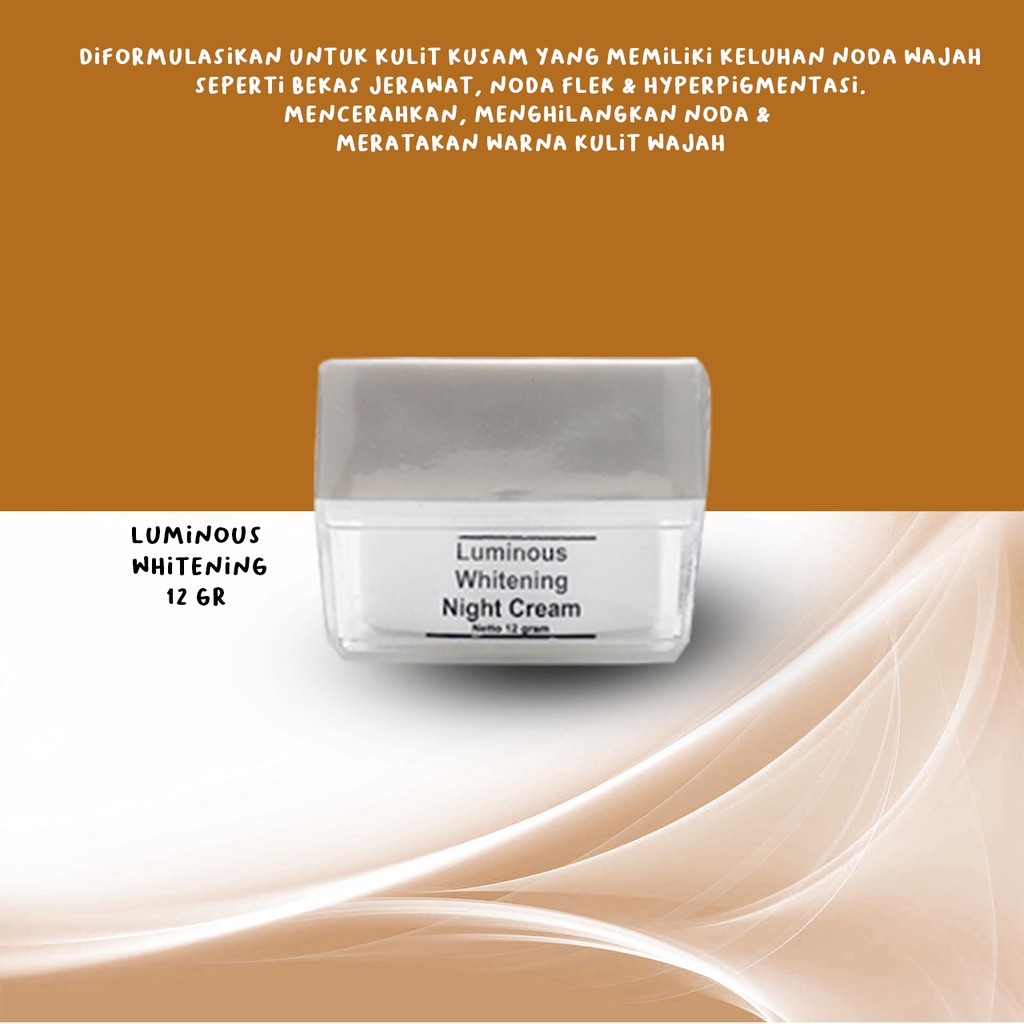 Luminous Night Cream Ms Glow - Cream Malam Luminous Ms Glow - Night Cream Ms Glow - Ms Glow