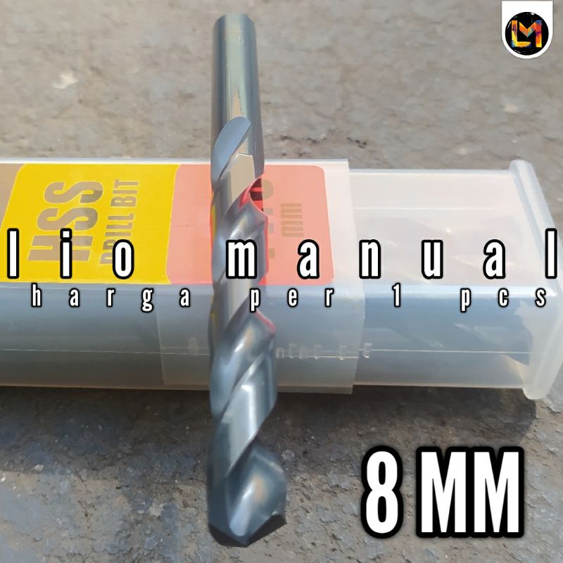 Mata Bor Besi 8 mm HSS Original Tjap Mata Germany