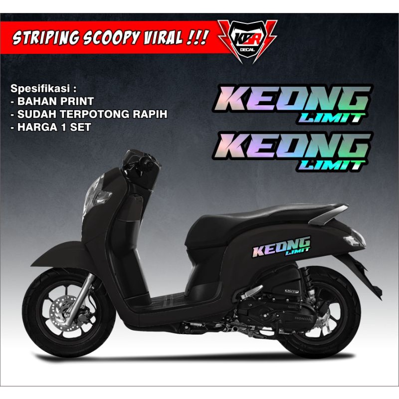 Stiker Scoopy Striping Scoopy Viral Stiker Motor Sticker Motor