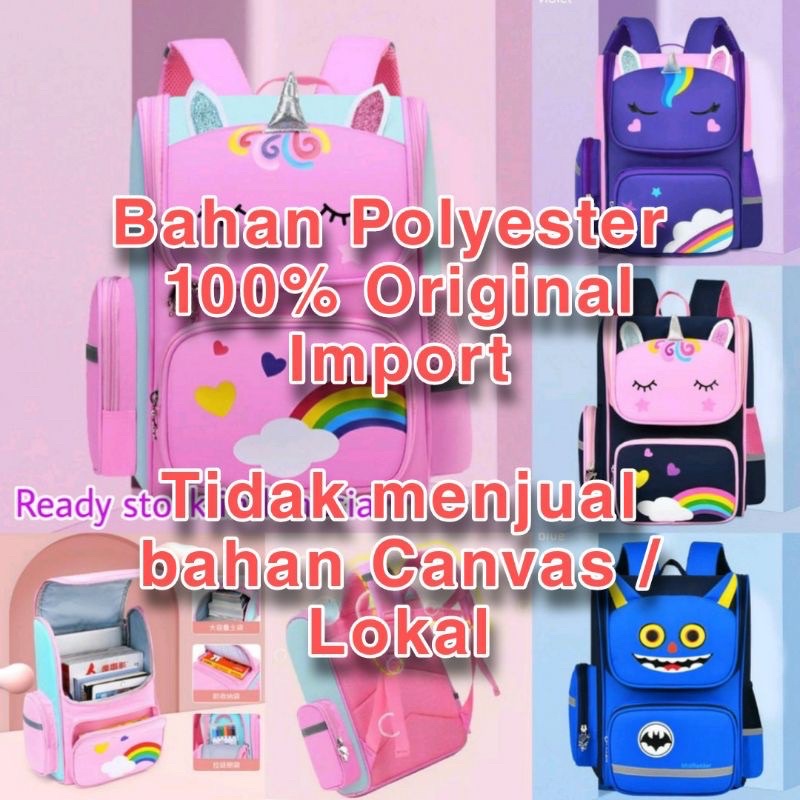 SMARTGIRL NEW TAS RANSEL ANAK SEKOLAH IMPORT TK &amp; SD 00001-00007/00033/00070/00530