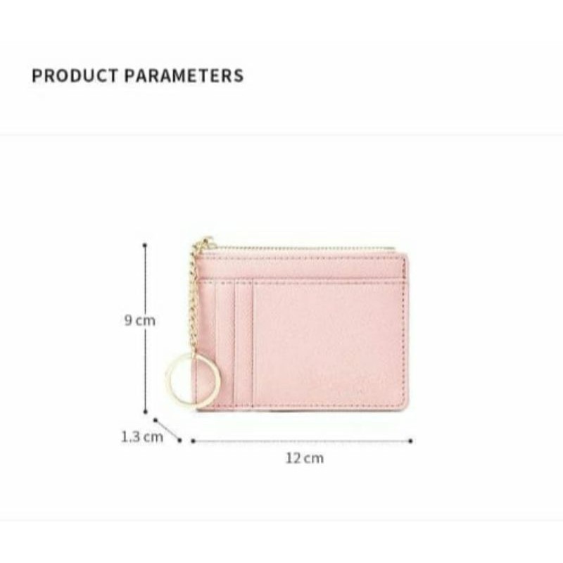 Dompet Kartu Card Holder 8 Slot Kartu 1 Zipper Bag