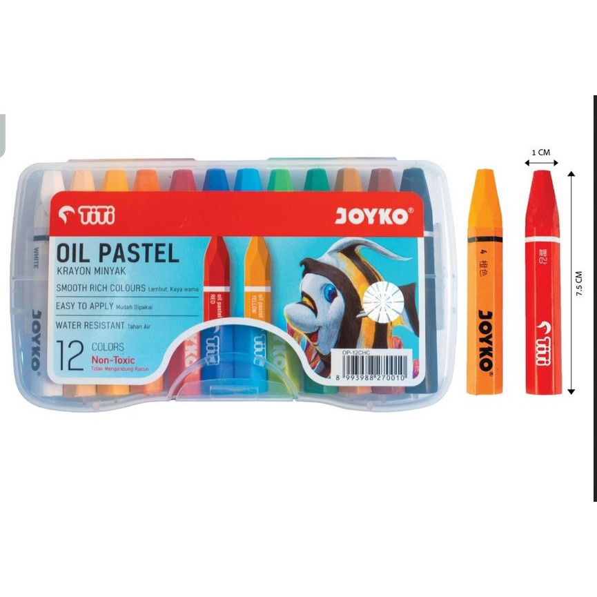 

CRAYON TITI JOYKO / KRAYON TITI JOYKO OIL PASTEL 12 WARNA TERMURAH