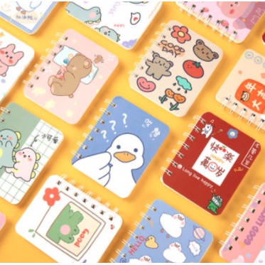 BUKU CATATAN RING BUKU DIARY MINI MOTIF LUCU