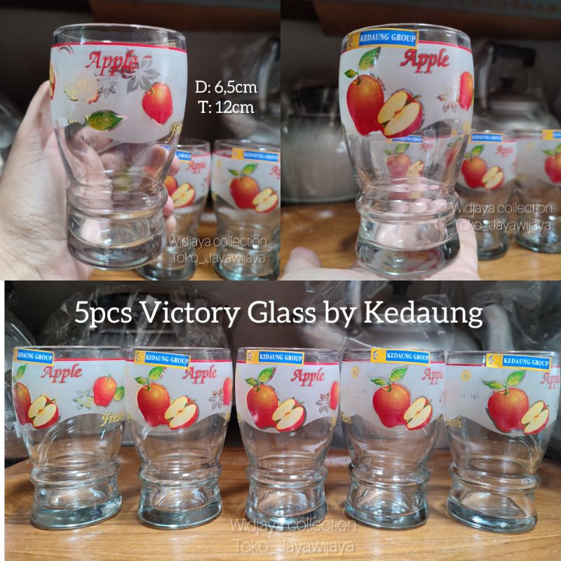 5pcs Victory Glass by Kedaung/Gelas Set Kedaung/Set gelas Kedaung