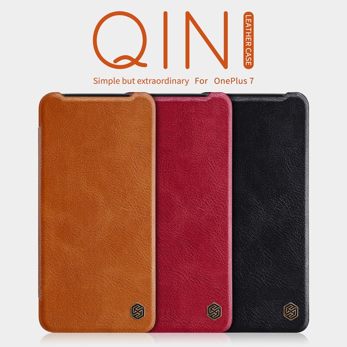 Flip Cover Oneplus 7 Nillkin Qin Leather Flip Case Original