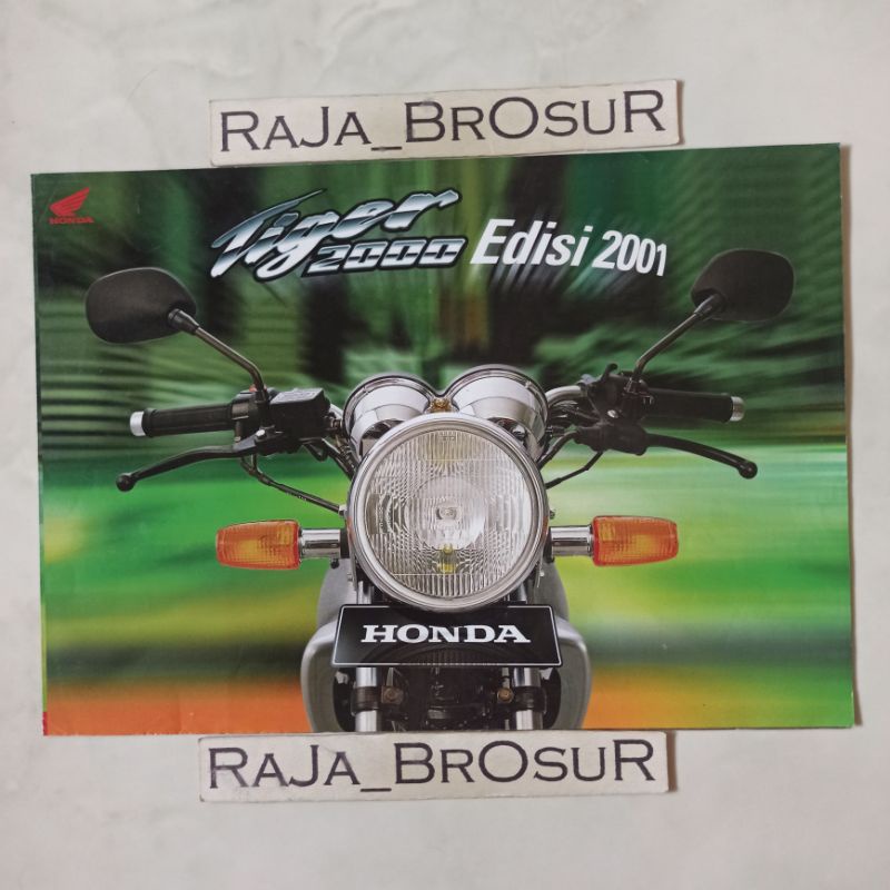 Jual Poster brosur katalog leaflet jadul lawas Honda Tiger 2001 ...