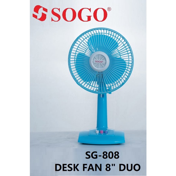 Kipas Angin Meja / Duduk / Desk Fan / Deskfan Sogo 8 Inch - SG 808