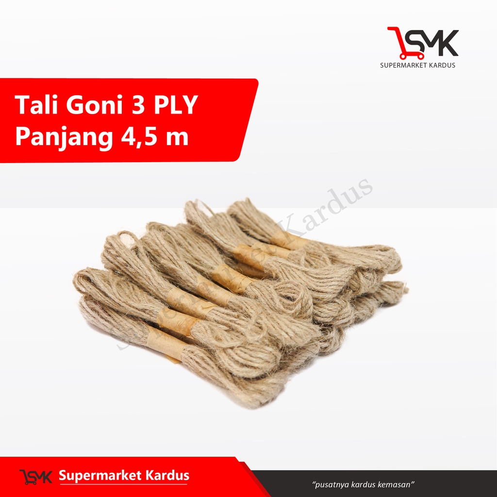 

Tali Goni Lilit 3 Ply (+- 4,5 meter) tali/goni/taligoni/hampers/kado