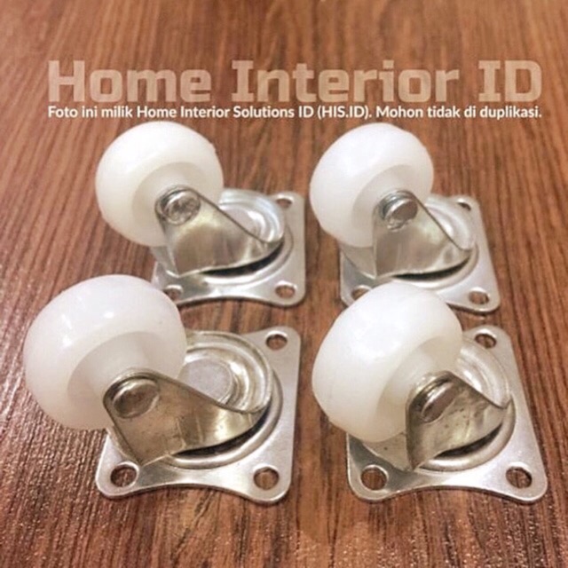 Roda Nylon 1 inch Putar Hidup - Caster Nylon Putar