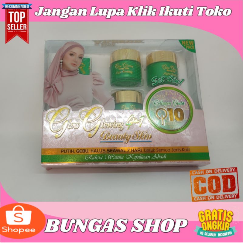 PAKET SKINCARE GLOW GLOWING MALAYSIA 4IN1 ORIGINAL