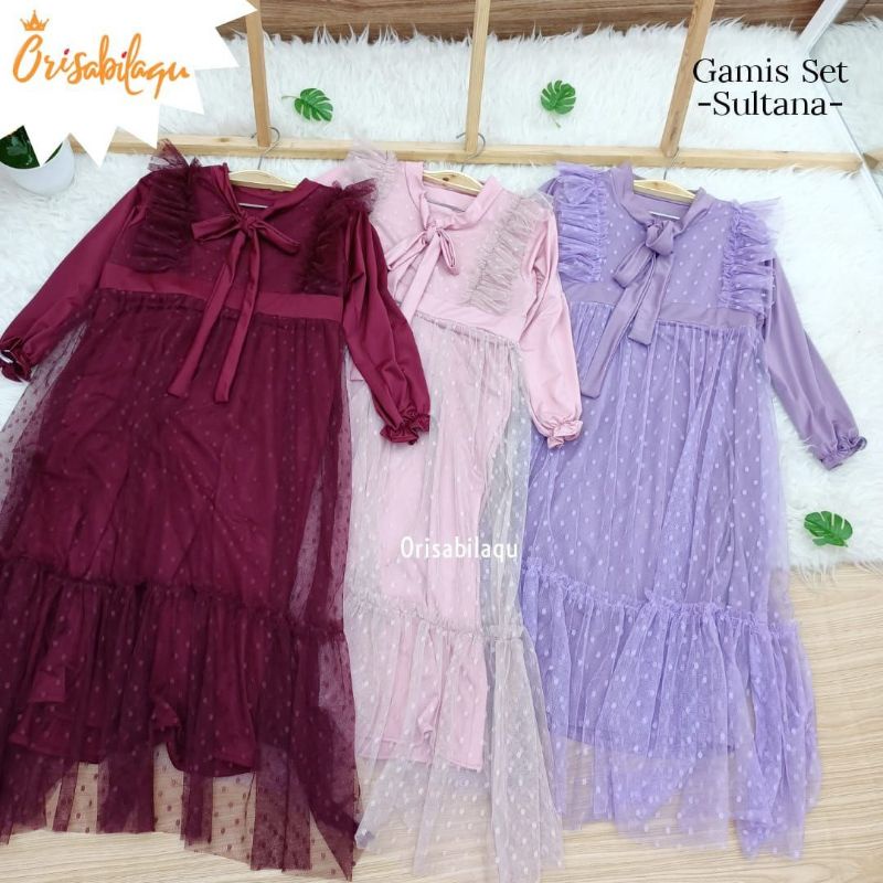 SABIILA KAKADEDE - Set Gamis Tile Sultana Anak