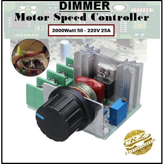 Pengatur Kecepatan Putaran Bor Mesin Gerinda Kipas Dinamo Listrik Heater Lampu Ac220 Dimmer Dimmer