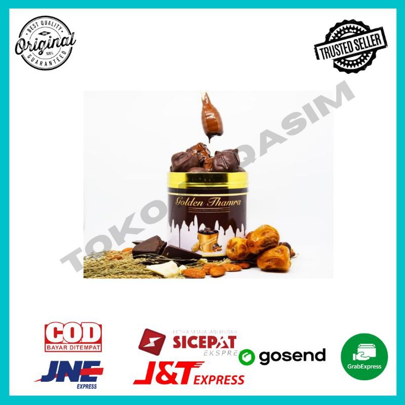 

golden thamra sukari coklat almond 350gr - sukari almond coklat 350gr