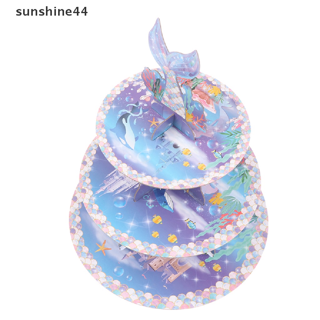 Sunshine 1 Set Stand Kue Ulang Tahun Bentuk Mermaid Untuk Baby Shower