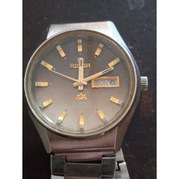 Jam tangan pria vintage original merk  Ricoh soch proof crystal Automatic 21 jewels