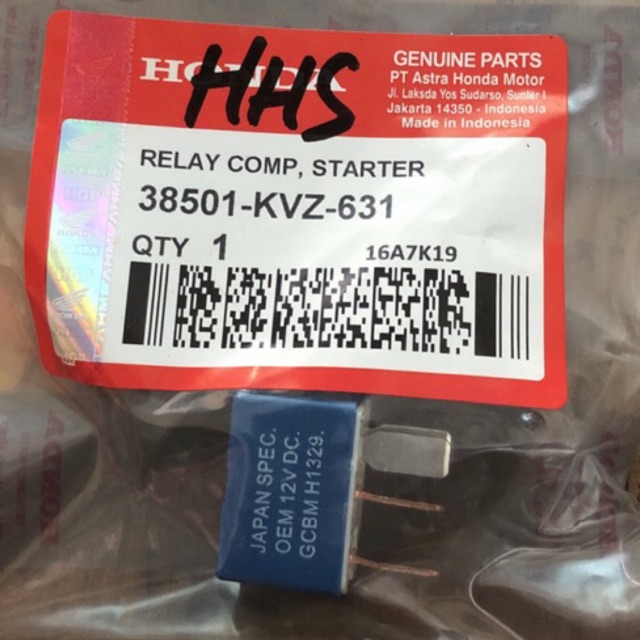 RELAY SWITCH STARTER / KAKI 4 HONDA BEAT FI ORIGINAL HGP