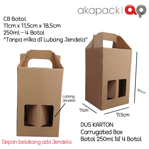 Kardus Corrugated Box CB Botol 250ml & CB Botol 500ml / Kardus Hampers / Dus Karton