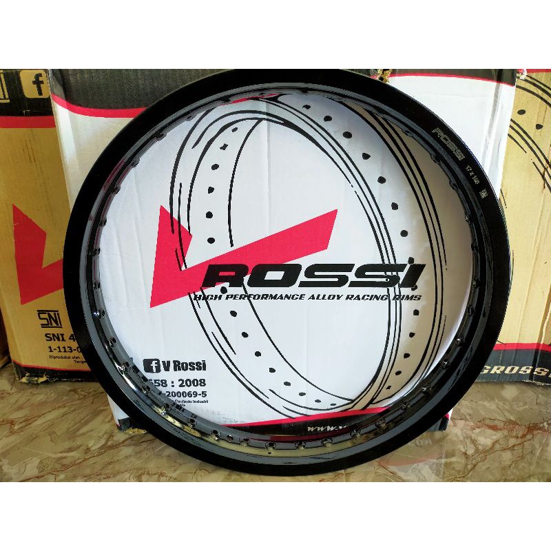 Jual Velg Rossi Velg Vrossi Hitam Kilap Hitam glossy ring 17 | Shopee