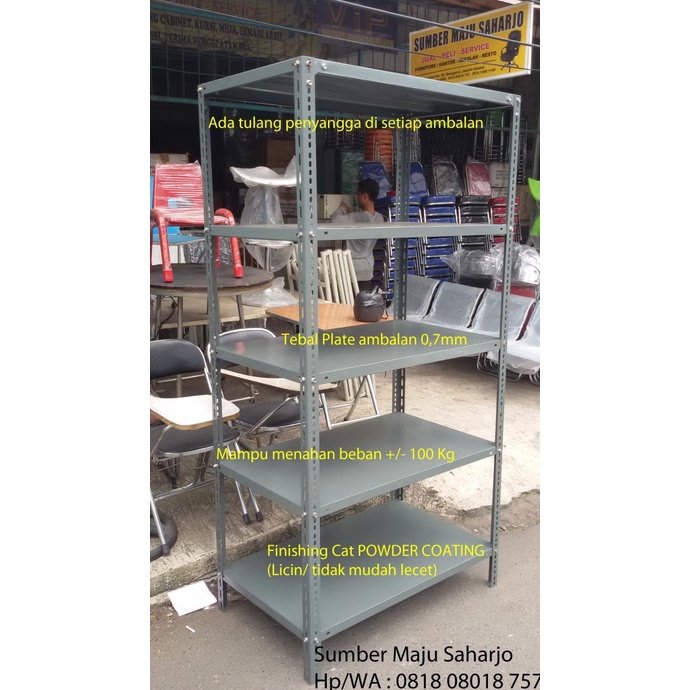 

Office & Stationery | Document Organizer | Rak Besi Arsip Rak Gudang Lemari Arsip Uk. 100X60X200 Cm Murah Grosir | Best Seller